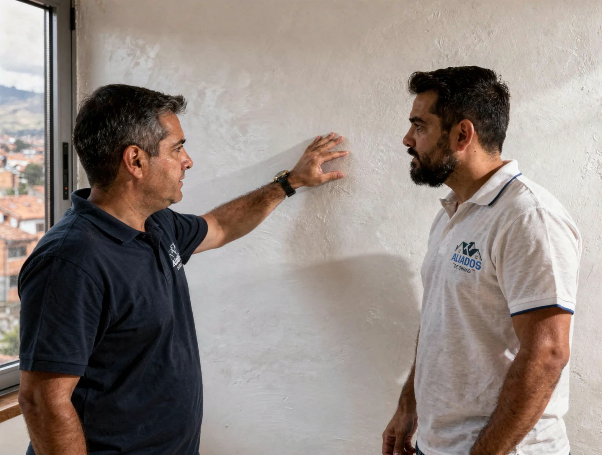 Revisión de pared terminada lista para pintura